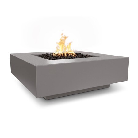 The Outdoor Plus 48 Square Cabo Fire Pit - GFRC Concrete - Chestnut - Spark Ignition with Flame Sense - Natural Gas OPT-CBSQ48FSEN-CST-NG